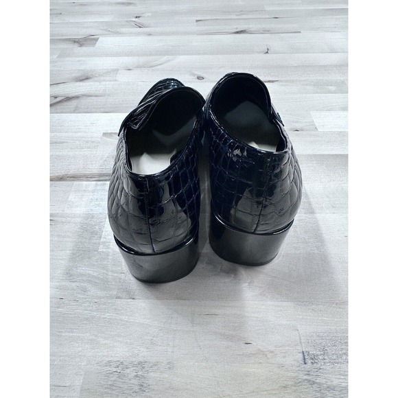Vince Camuto Adealia Women's Croc Patent Leather Black Loafer Sz 8.5 - Picture 4 of 8